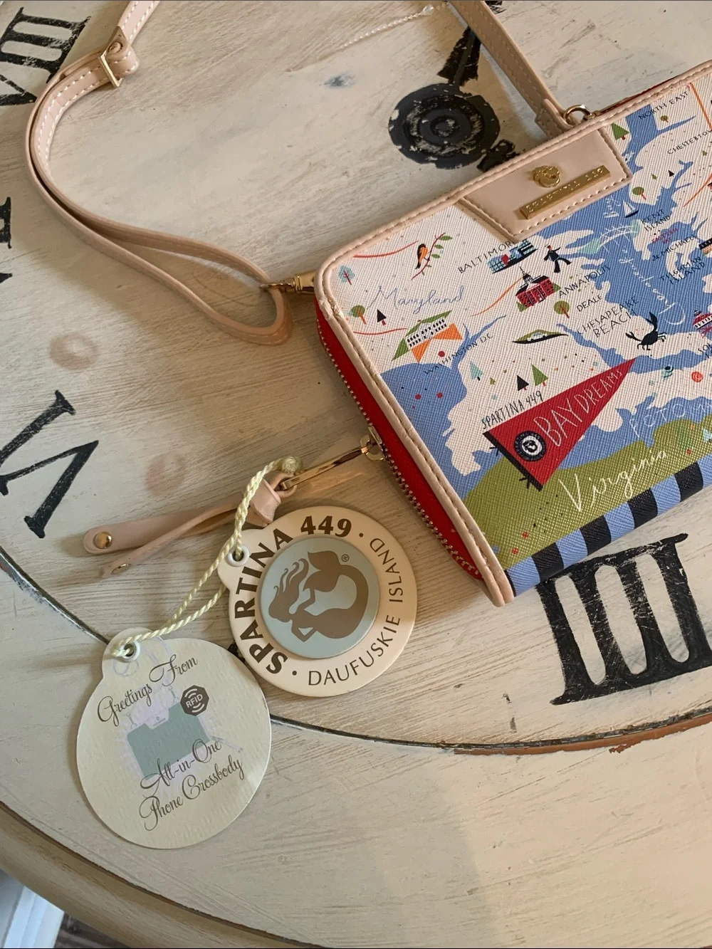 Spartina 449 Maryland All-In-One Phone Crossbody Bag 276350- NEW - Picture 3 of 5